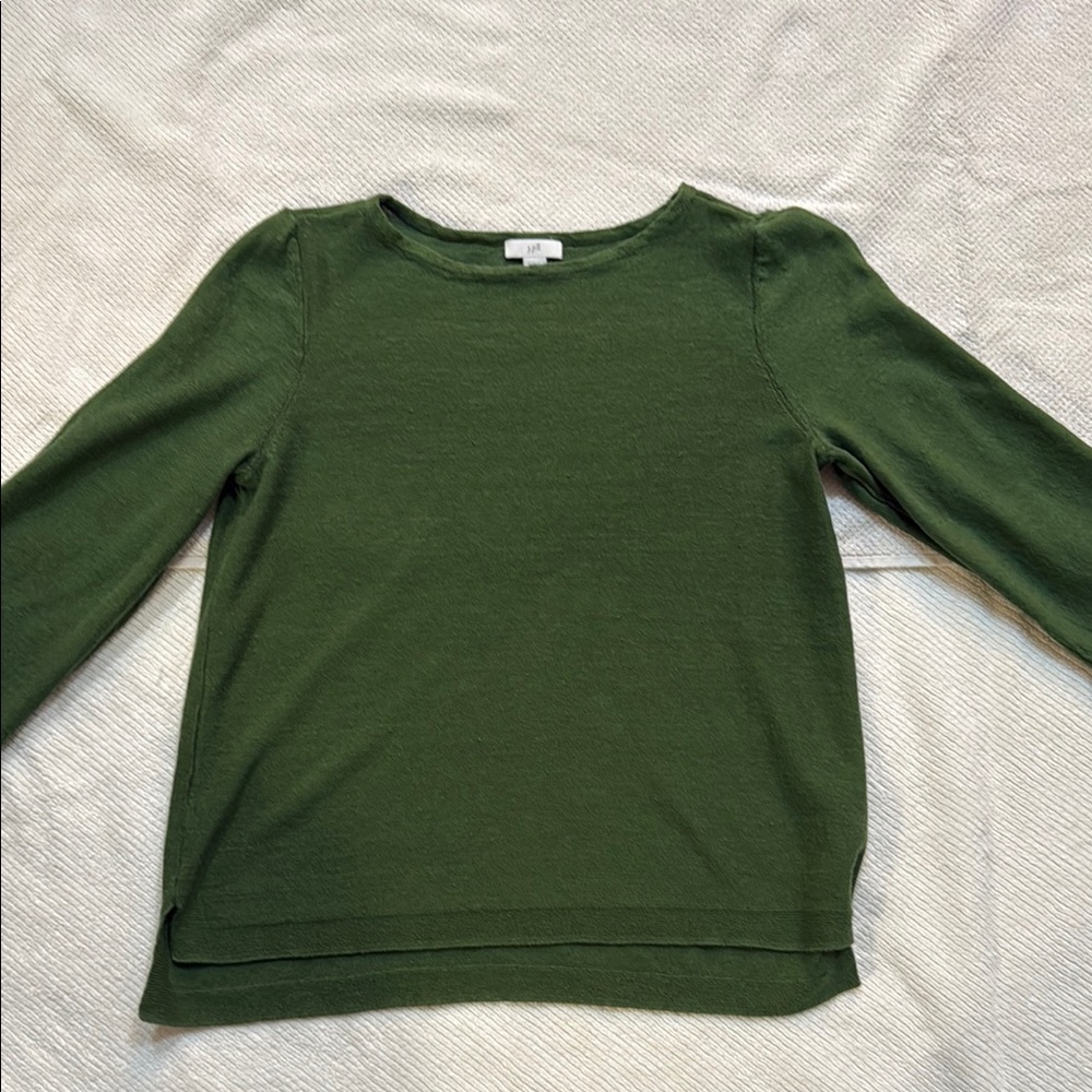 J. Jill Green Crew Neck Sweater